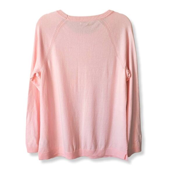 Women Pink Balletcore Sweater L Cottagecore Granny Pastel Babygirl Feminine NEW - Picture 6 of 11